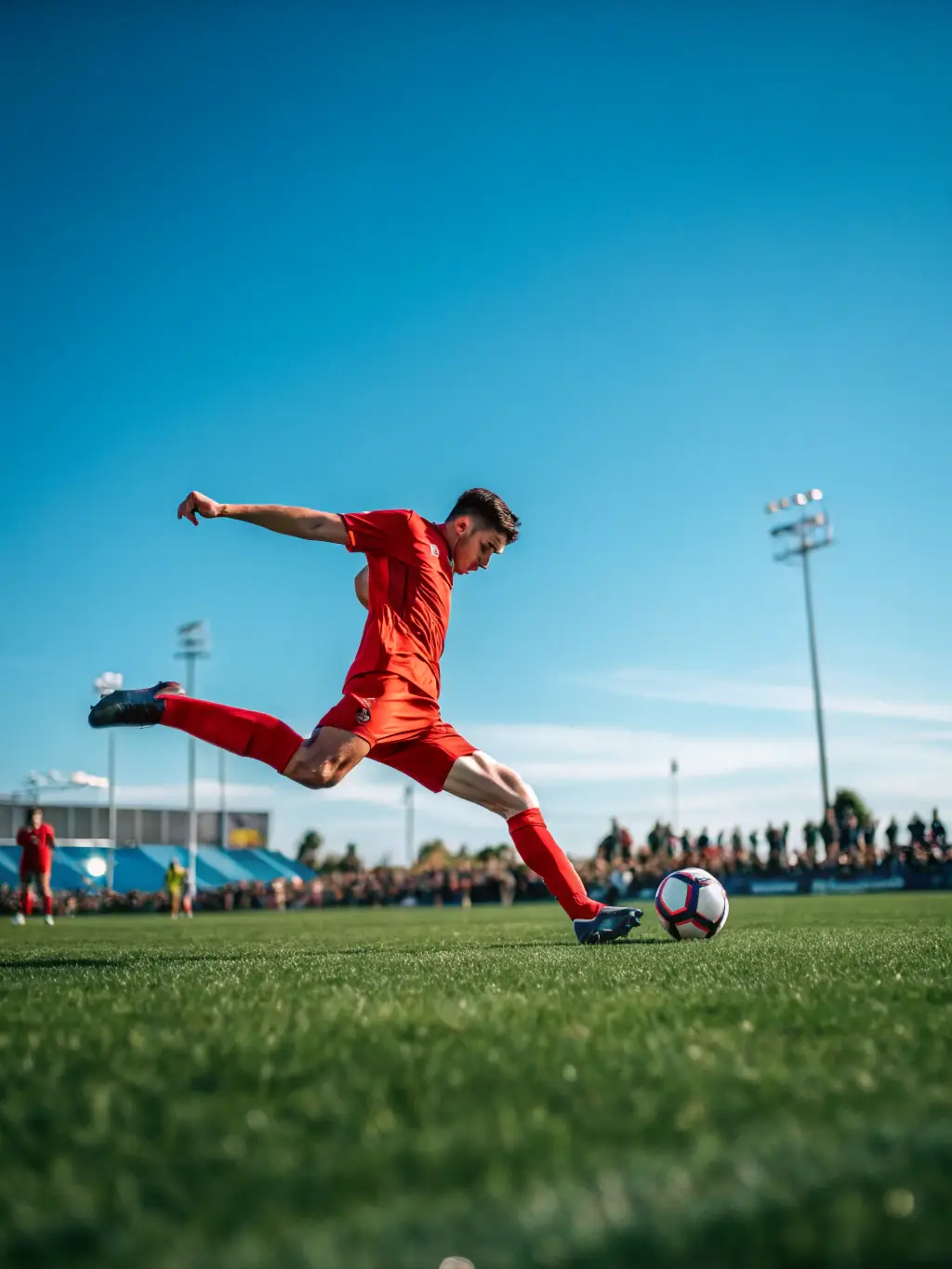 A vibrant photograph capturing the excitement of a local youth soccer tournament, with children in D.U.C. jerseys competing and parents cheering from the sidelines.